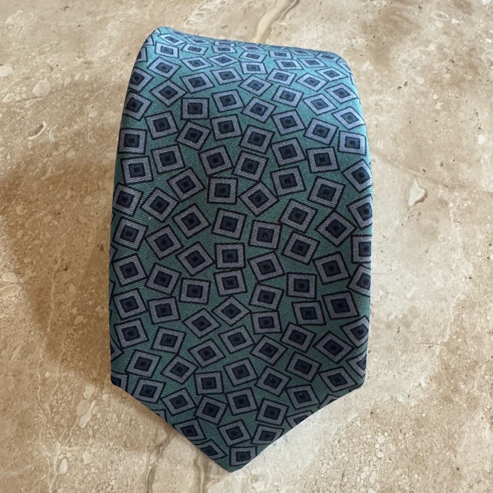 The English Shop of Princeton Blue Geometric Tie